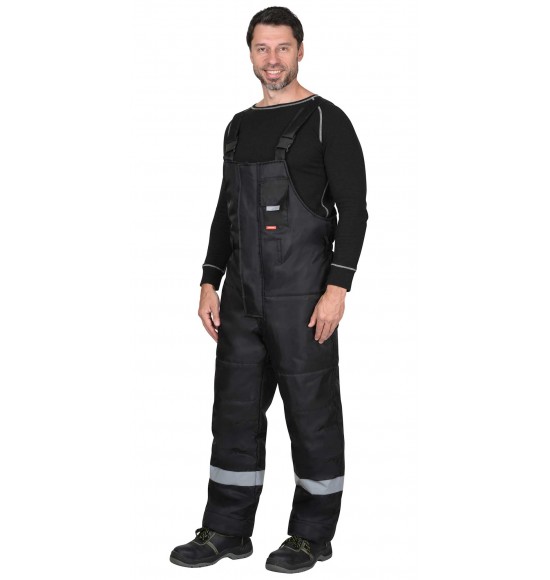 Полукомбинезон мужской зимний универсальный, черный, СОП 50мм