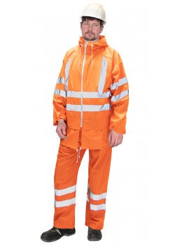 Костюм влагозащитный сигнальный с СОП SIRIUS Профи (225 гр/м2) оранжевый (ЧЗ) Костюм влагозащитный сигнальный с СОП SIRIUS Профи (225 гр/м2) оранжевый (ЧЗ)