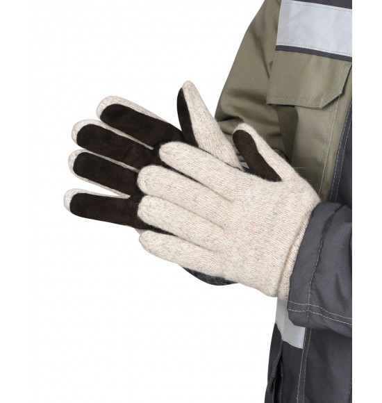 Перчатки утепленные со спилком на ладони и пальцах Юкагиры Safeprotect (Тинсулейт) (х12х120)