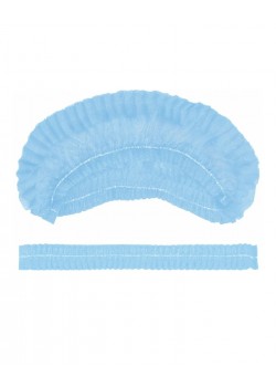 Шапочка-Шарлотта одноразовая 12г/м2, голубая, (упак.100 шт.), (НДС 10%), (х1 упак. х 10 упак.)