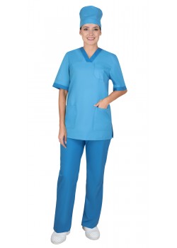 Костюм СИРИУС-СОФИЯ женский светло-голубой с синим