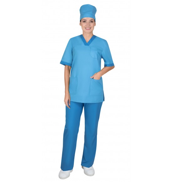 Костюм СИРИУС-СОФИЯ женский светло-голубой с синим