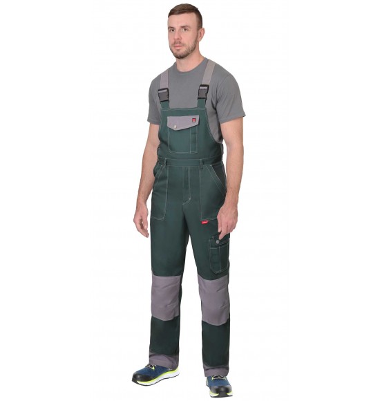 Полукомбинезон СИРИУС-ВЕСТ-ВОРК зеленый со ср.серым
