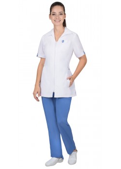 Костюм СИРИУС-ЛИРА женский белый с голубым