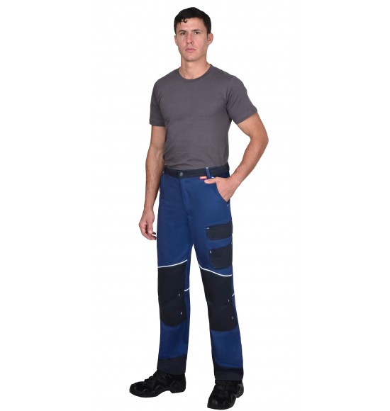 Брюки СИРИУС-АРКТИК синий с черным, тк. мех. стрейч