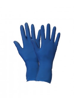 Перчатки одноразовые Safeprotect ХайРиск (латексные неопудр, текстур., 26гр, синие) (25пар)