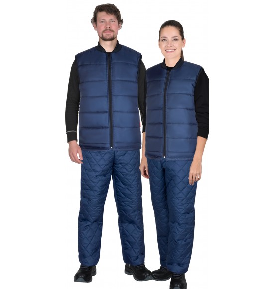 Жилет СИРИУС-МИШЛЕН утепленный, универсальный, тёмно-синий