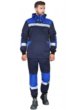 Костюм противоэнцефалитный СИРИУС-АНТИГНУС СТ куртка, брюки, темно-синий с васильковым и СОП