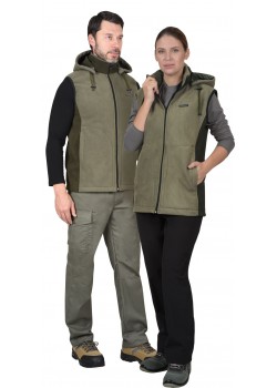 Жилет СИРИУС-ТЕХНО (флис дублированный) светло-оливковый с оливковым