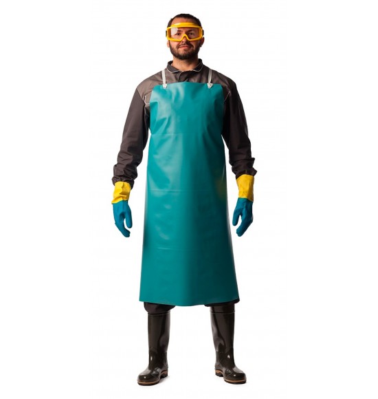 Фартук ПВХ ЩИТ-2 уплотненный зеленый КЩС до 80%, толщина 0,508 мм, р.86 см х112 см (ФАР010)