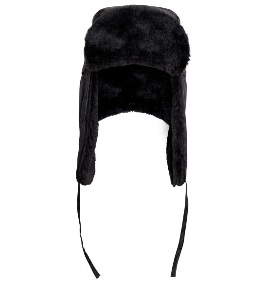 Шапка-ушанка СИРИУС-ЛЮКС черная (тк. Оксфорд)