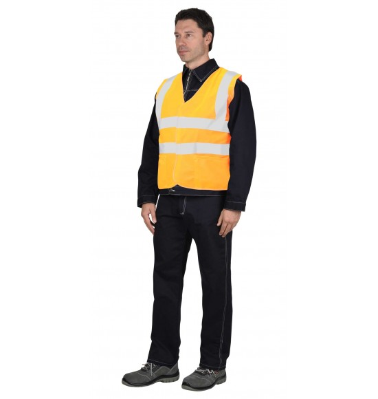 Жилет сигнальный SIRIUS класс 2, 4 СОП (трик.120 гр/м2, карманы) оранжевый