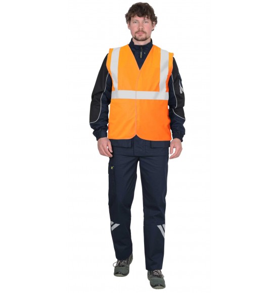 Жилет сигнальный SIRIUS класс 1, 3 СОП (трик.100 гр/м2) оранжевый