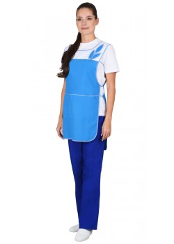 Фартук-сарафан СИРИУС-ВЕСНА бирюзовый с белым