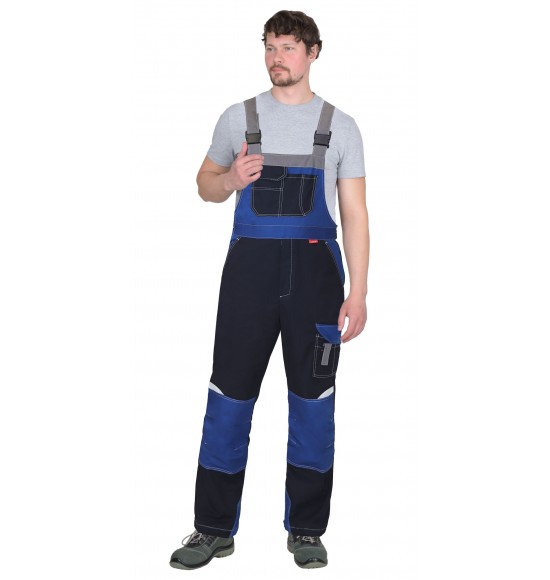 Полукомбинезон СИРИУС-ФАВОРИТ-МЕГА-РОСС летний синий с васильковым и серым, с СОП