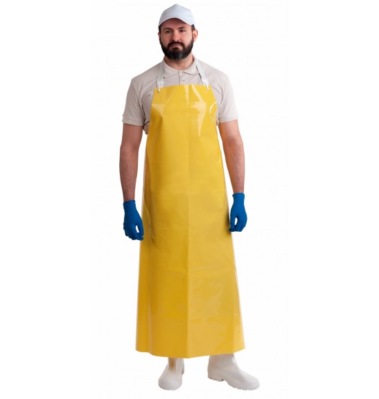 Фартук полиуретановый ЛАРИПОЛ уплотненный желтый, толщина 0,3мм, р.90см х 115см(ФАР013)(х12)