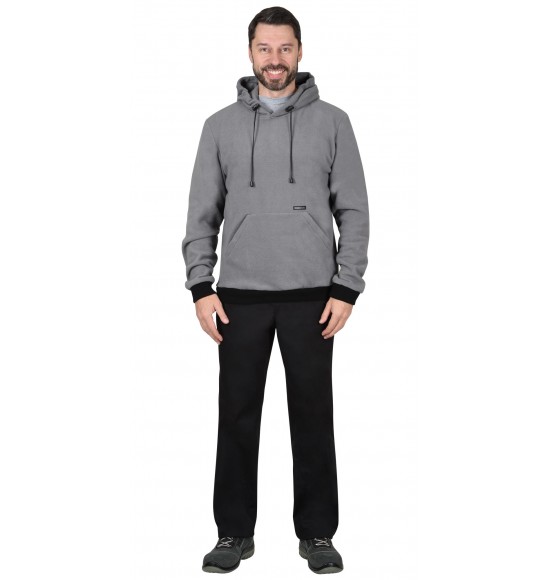 Толстовка флисовая серая Толстовка флисовая серая