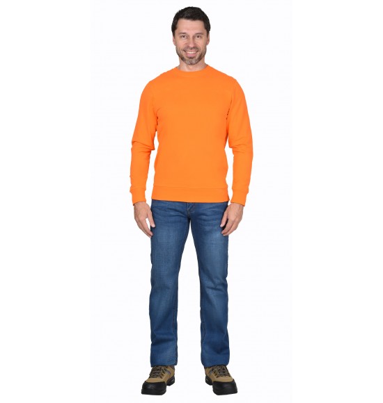 Толстовка оранжевая с поясом (футер 240 г/м2) (х40)