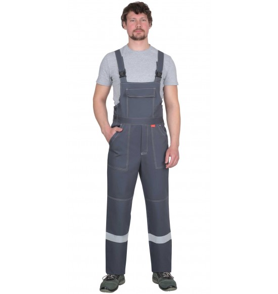 СИРИУС-Полукомбинезон из антиэлектростатической ткани, серый с СОП МВО