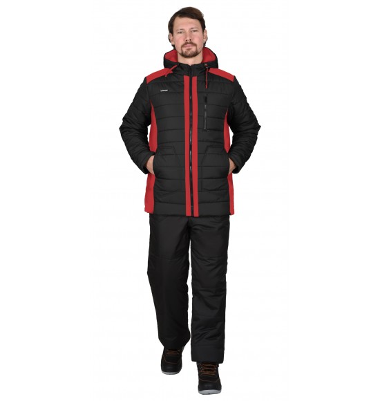 Куртка СИРИУС-УРБАН черная с красным