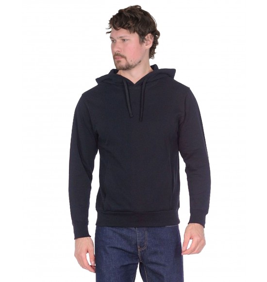 Толстовка черная с капюшоном (футер 240 г/м2)