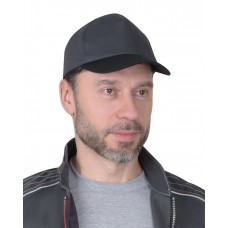 Кепка-бейсболка т.серая с черным козырьком Кепка-бейсболка т.серая с черным козырьком