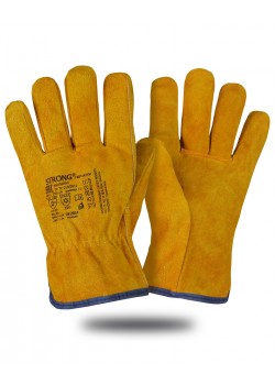 Перчатки утеплен спилковые Драйвер мех искусств. желтый (х1х72) р.10(XL) Перчатки утеплен спилковые Драйвер мех искусств. желтый (х1х72) р.10(XL)