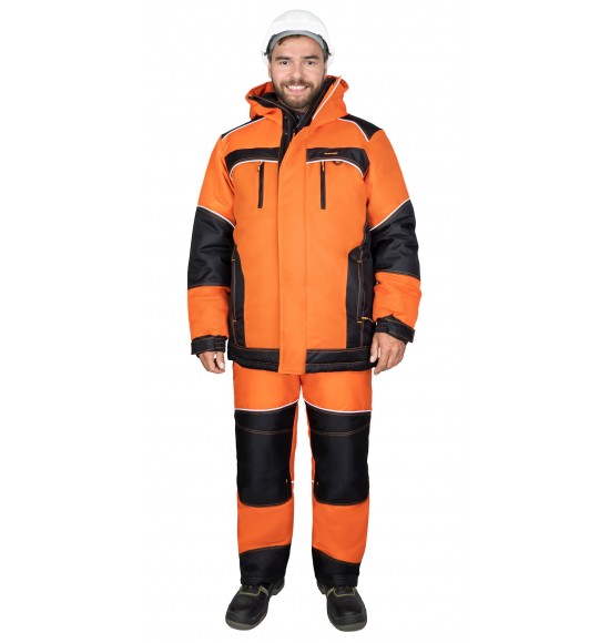 Костюм СИРИУС-АРКТИКА зимний, куртка дл., брюки, кирпичный с чёрным