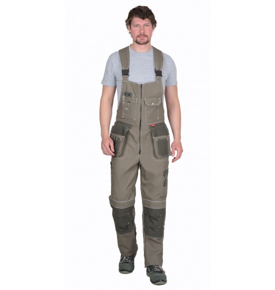 Полукомбинезон СИРИУС-ТОКИО  т. песочный с хаки 100%х/б пл. 265 г/кв.м