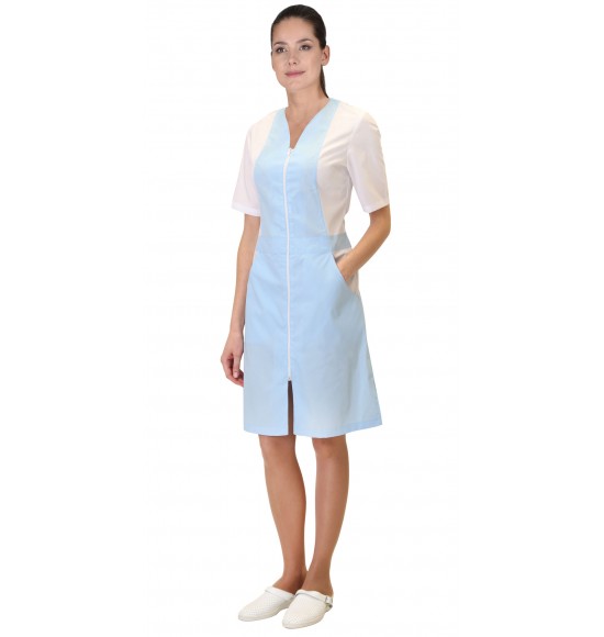 Халат СИРИУС-АЛИСА женский голубой с белым