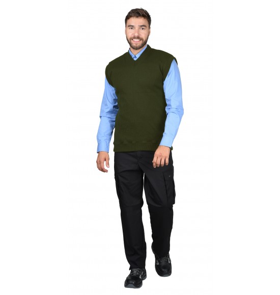 Жилет трикотажный олива