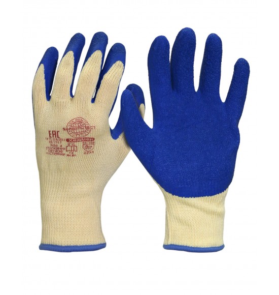 Перчатки Safeprotect ХЕДМЕН (хлопок с п/э+рельефный латекс)