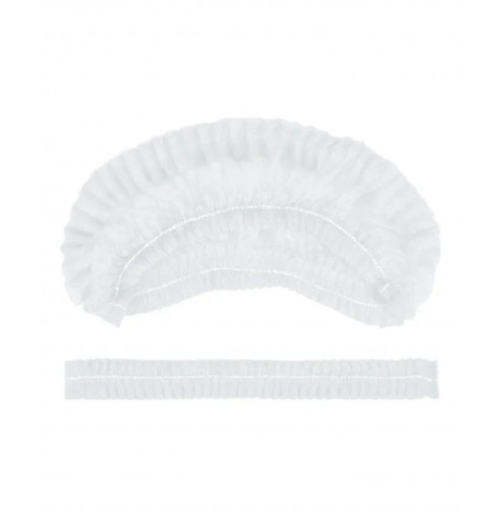 Шапочка-Шарлотта одноразовая 12г/м2, белая, (упак.100 шт.), (НДС 10%), (х1 упак. х 10 упак.)