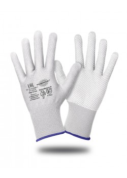 Перчатки Safeprotect НейпМикро-Б (нейлон+ПВХ-микроточка, белый)