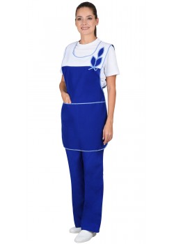 Фартук-сарафан СИРИУС-ВЕСНА васильковый с белым