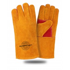 Краги спилковые Safeprotect СИБИРЬ усиленные желтые (флисовая подкладка) р. 10,5