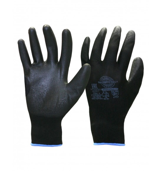 Перчатки Safeprotect НейпПол-Ч (нейлон+полиуретан, черный)