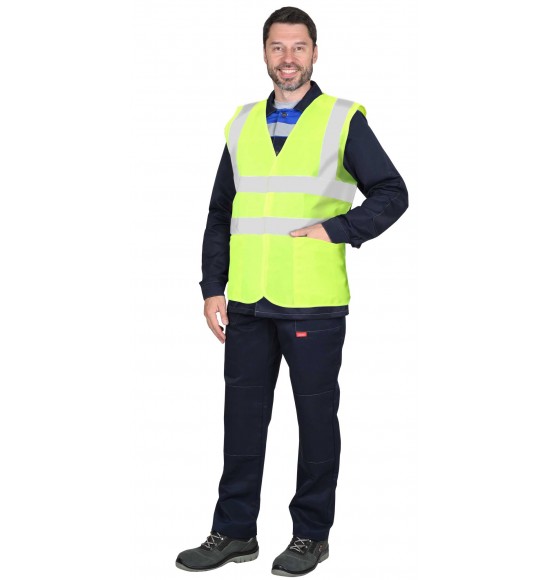 Жилет сигнальный SIRIUS класс 2, 4 СОП (трик.120 гр/м2, карманы) лимонный
