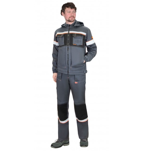 Куртка СИРИУС-РОДОС темно-серая с черным