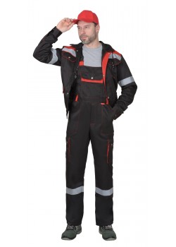 Костюм СИРИУС-ТИТАН куртка, п/к черный с красным с СОП Костюм СИРИУС-ТИТАН куртка, п/к черный с красным с СОП