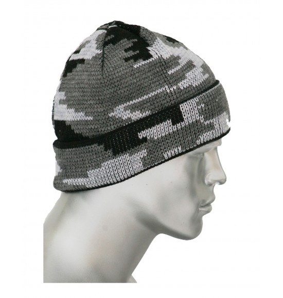 Шапка двойная КМФ серая