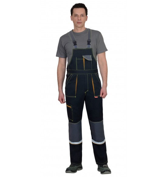 Полукомбинезон СИРИУС-РОДОС черный с темно-серым