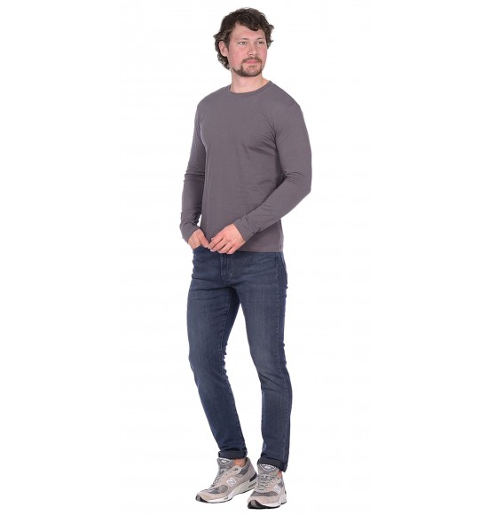Футболка длинные рукава серая 160г/м2 Футболка длинные рукава серая 160г/м2