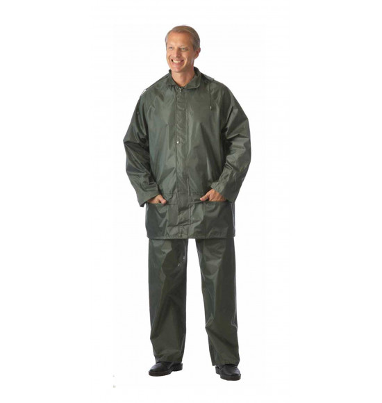 Костюм нейлоновый: куртка,  брюки зелёный