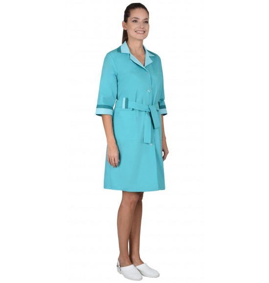 Халат СИРИУС-ФЛОРА женский светло-бирюзовый (СТ)