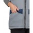 Жилет СИРИУС-ЕВРОНИКА утепленный светло-серый с тёмно-синим с капюшоном с флисовой подкладкой