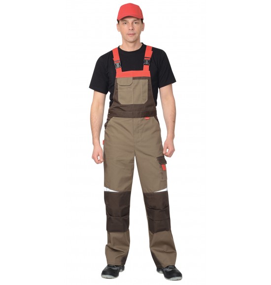 Полукомбинезон СИРИУС-ФАВОРИТ-МЕГА светло коричневый с коричневым, красным и СОП