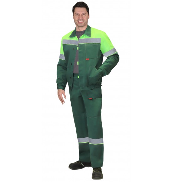 Костюм СИРИУС-ЛЕГИОНЕР куртка, брюки зеленый с лимонным и СОП