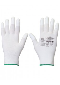Перчатки Safeprotect НейпТач (нейлон+полиуретан на конч.пальцев, белый)
