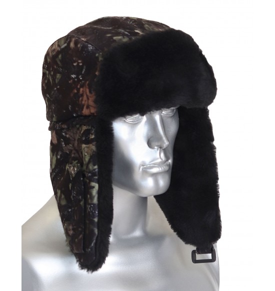 Шапка-ушанка ОХОТА КМФ Тёмный Лес (тк. Алова)